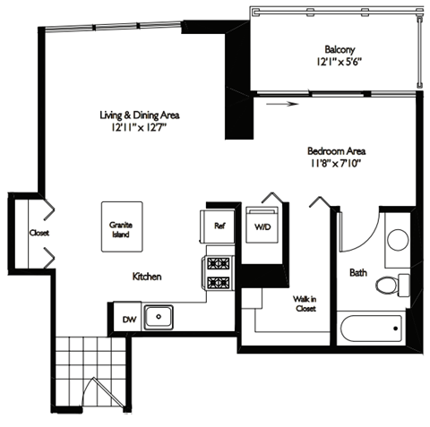 Tides | 0 Bed | 1 Bath | 03 TIDES at Shoreham and Tides, Chicago, 60601